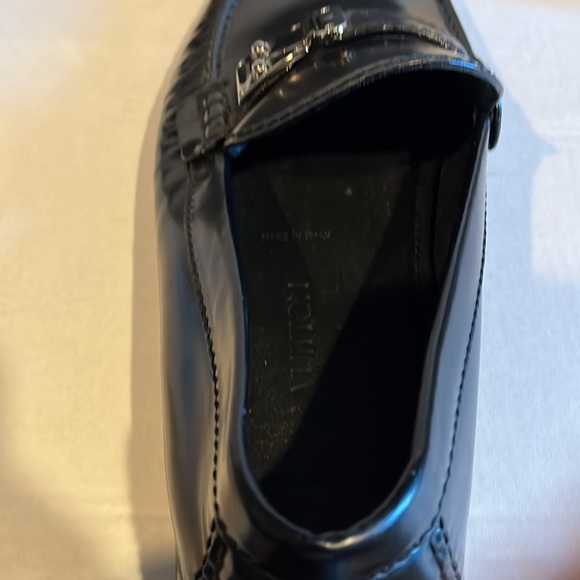 LOUIS VUITTON MENS EMBOSSED LOGO SLIP ON LOAFERS GENUINE LEATHER BLACK 10.5 Wide - Picture 8 of 10